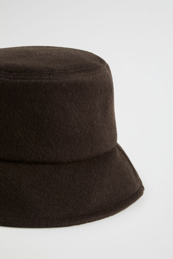 Textured Bucket Hat  Dark Espresso  hi-res