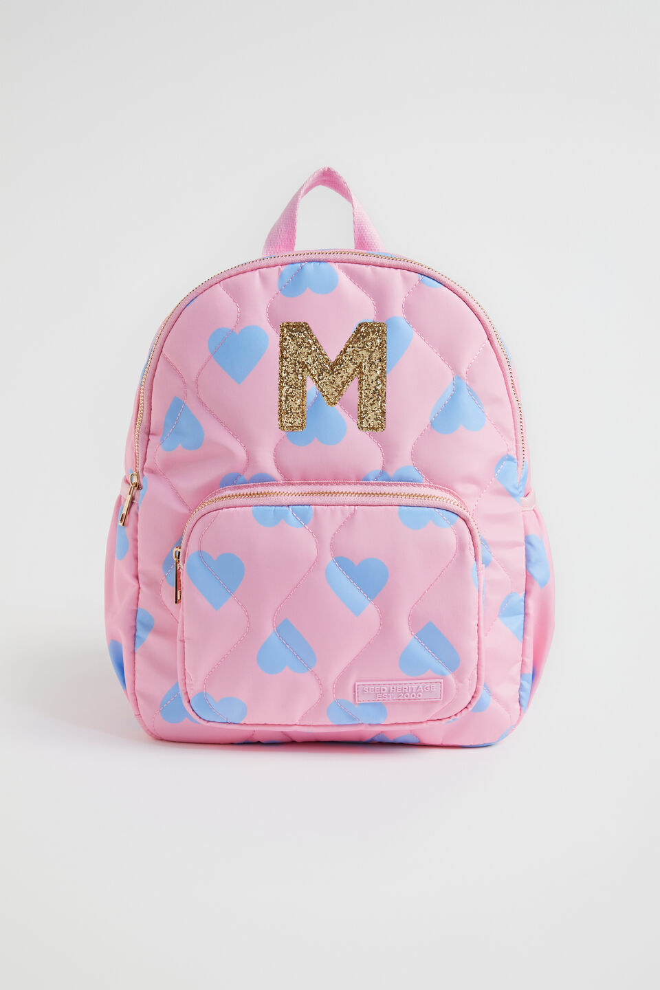 Quilted Initial Backpack  M