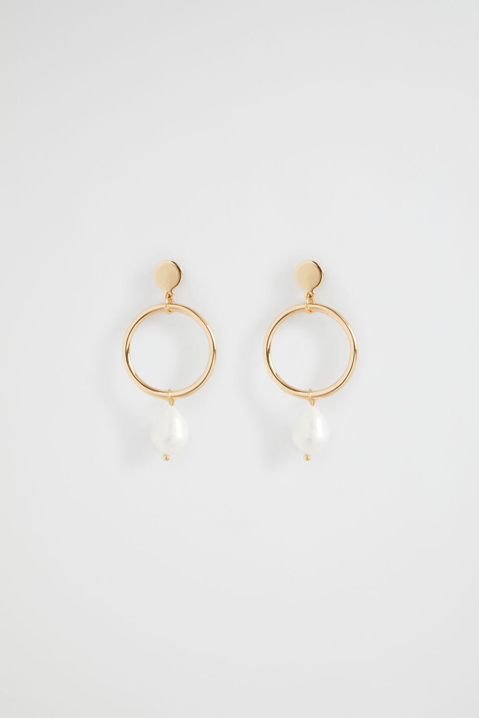 Circle Pearl Earring  Gold