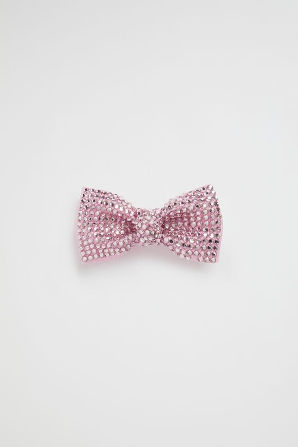 Sparkle Bow Duck Clip  Candy Pink  hi-res