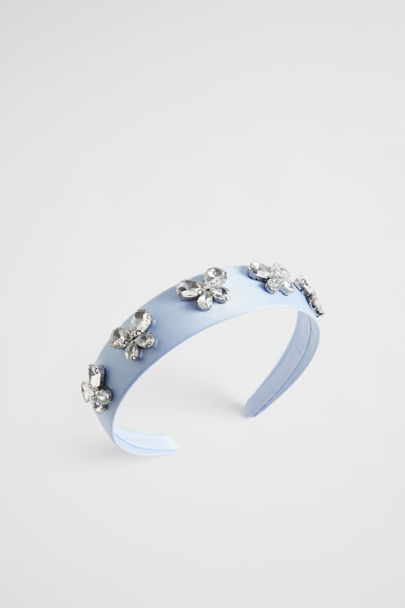 Crystal Butterfly Headband  Soft Blue  hi-res