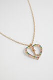 Rainbow Heart Initial Necklace  L  hi-res