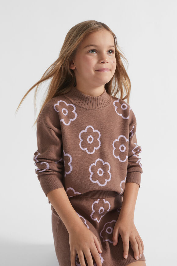 Flower Knit Sweater  Cocoa  hi-res