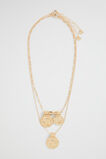 Medallion Layered Necklace  Gold  hi-res