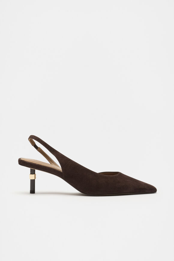 Maia Slingback Heel  Dark Espresso Suede  hi-res