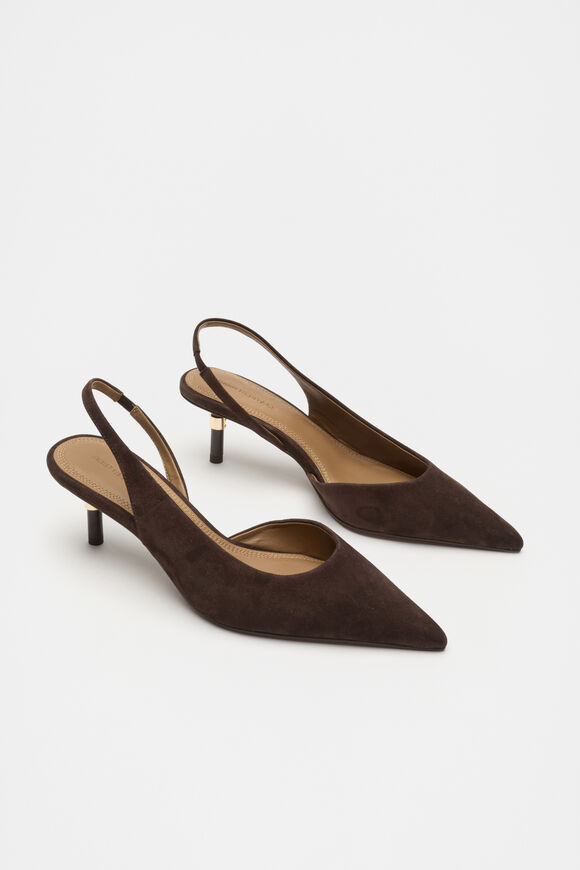 Maia Slingback Heel  Dark Espresso Suede  hi-res