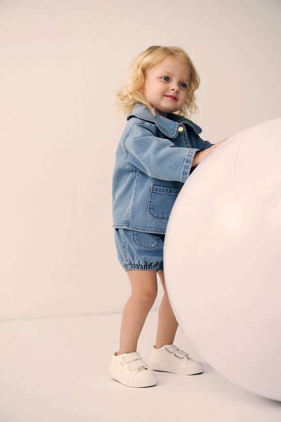 Collar Denim Jacket  Clean Blue Wash  hi-res