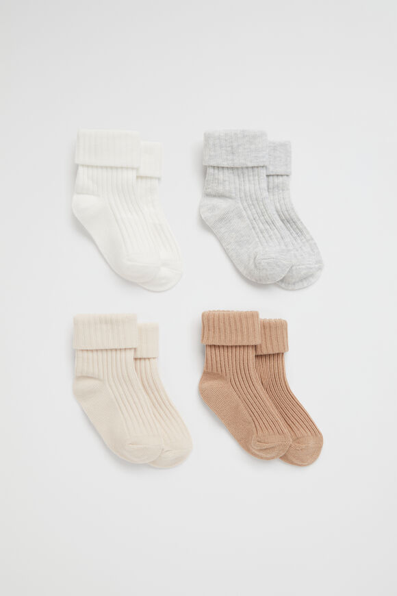Rib Sock Multipack  Neutral  hi-res