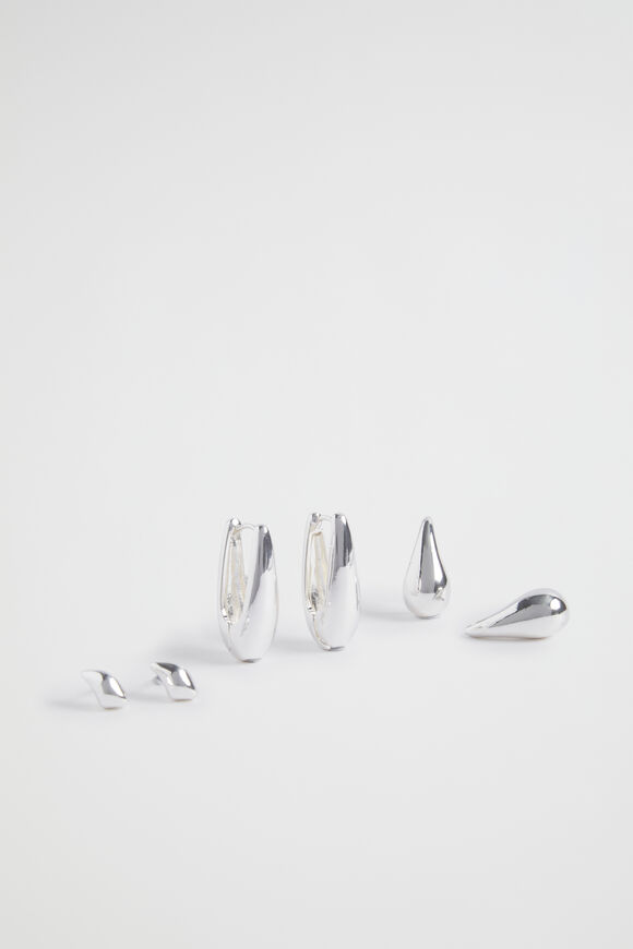 Drop Earring Set  Silver  hi-res