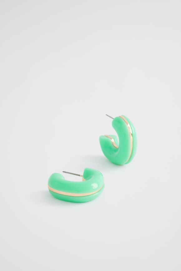 Resin Tubular Hoop  Key Lime  hi-res