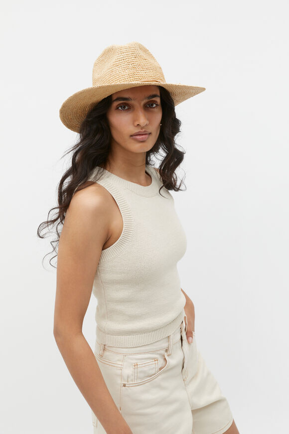 Raffia Fedora  Natural  hi-res