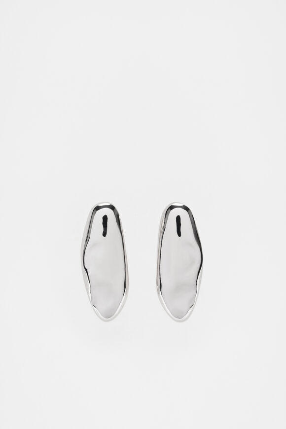 Molten Statement Earring  Silver  hi-res
