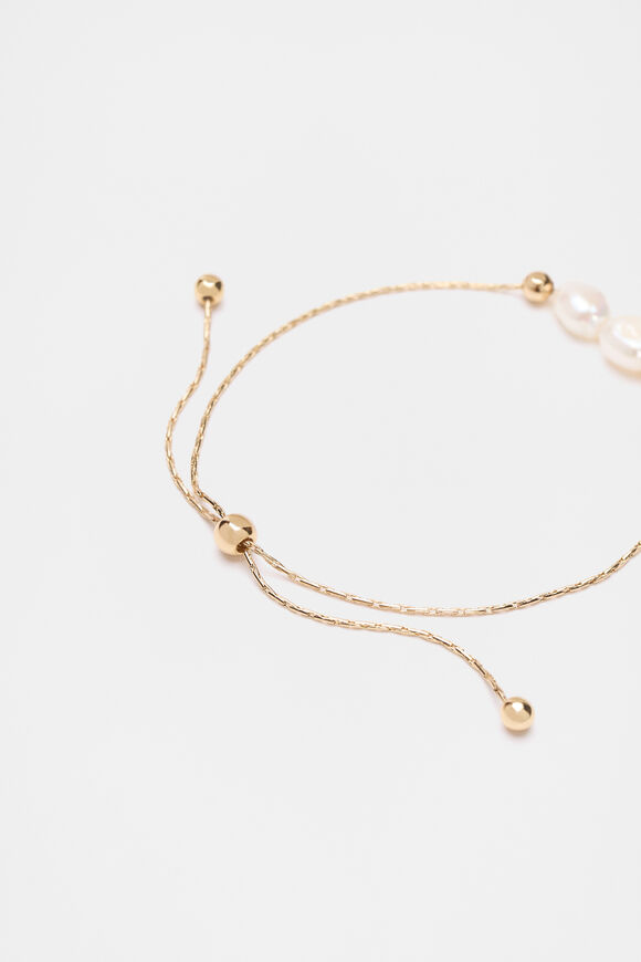 Fine Pearl Initial Bracelet  B  hi-res