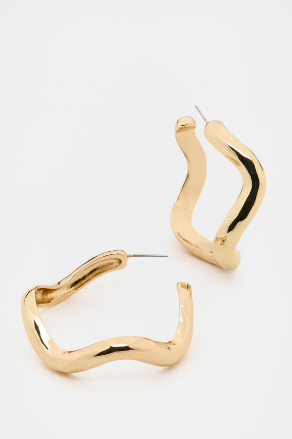 Wave Hoop  Gold  hi-res