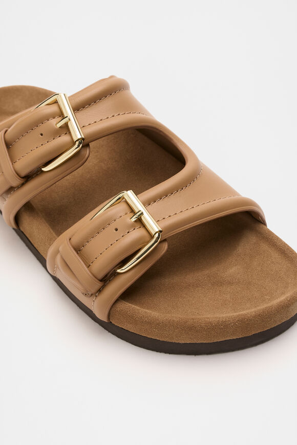 Harper Buckle Slide  Caramel  hi-res