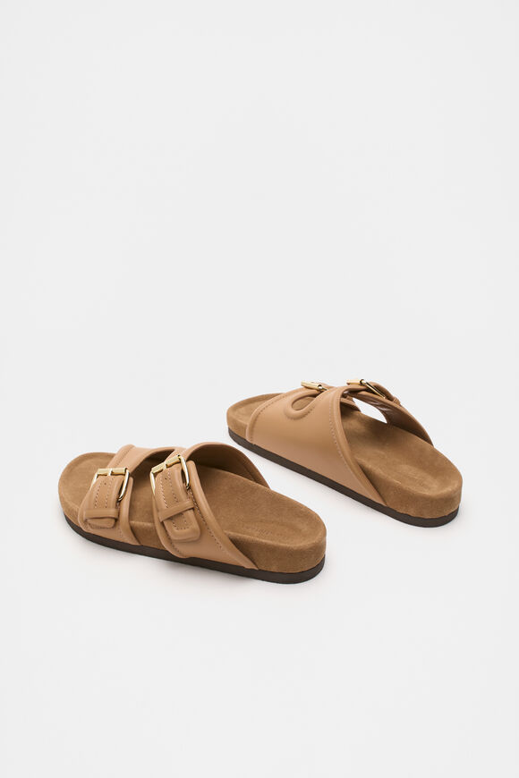 Harper Buckle Slide  Caramel  hi-res