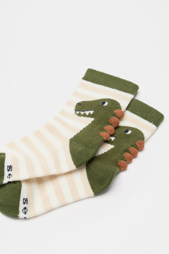 Dino Stripe Sock  Multi  hi-res