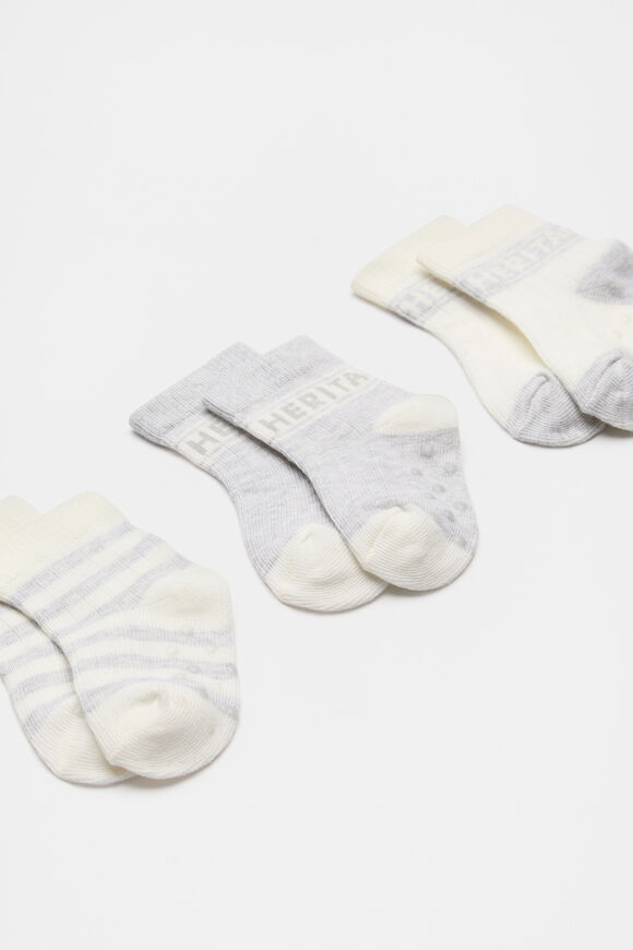 Heritage Sock 3 Pack  Grey Marle  hi-res
