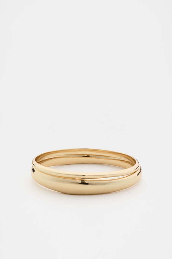 Organic Bangle Set  Gold  hi-res