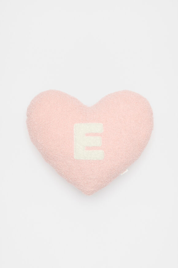 Heart Initial Cushion  E  hi-res