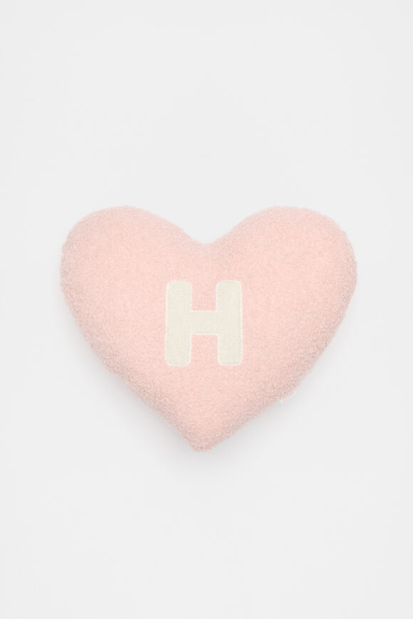 Heart Initial Cushion  H  hi-res