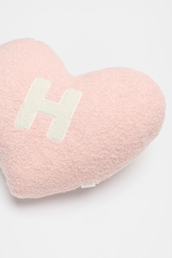 Heart Initial Cushion  H  hi-res
