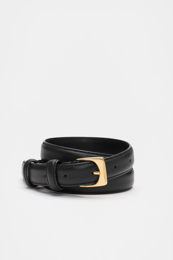 Kinsley Rounded Buckle Belt  Black  hi-res