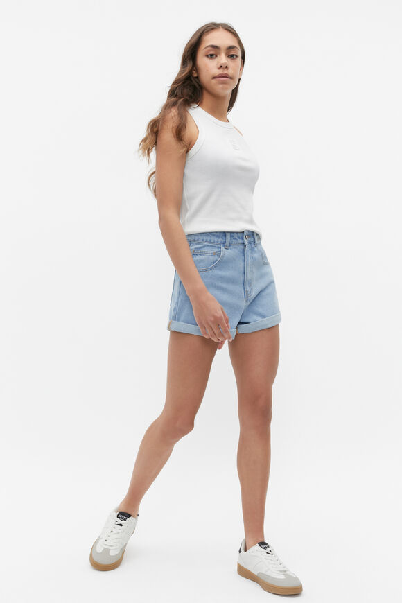 Core Logo Rib Tank  White  hi-res