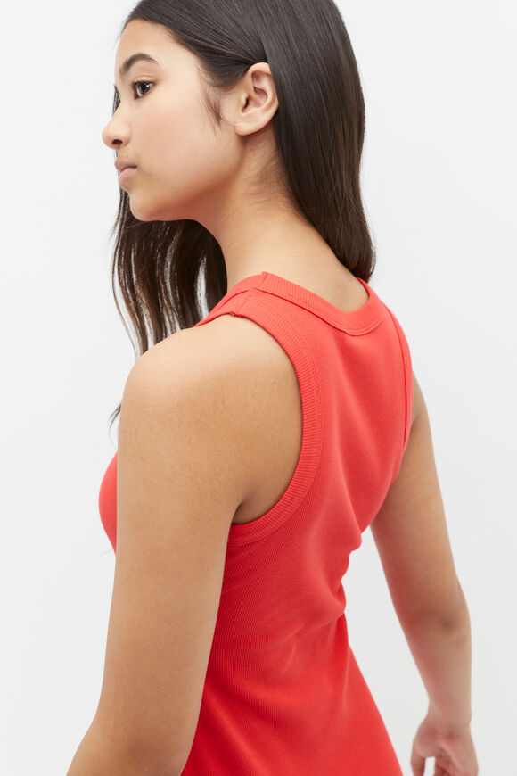  Rib Tank Dress  Strawberry Red  hi-res