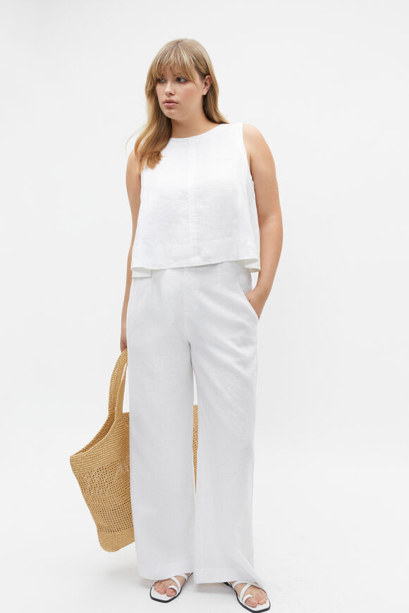 Core Linen Waisted Pant  Whisper White  hi-res