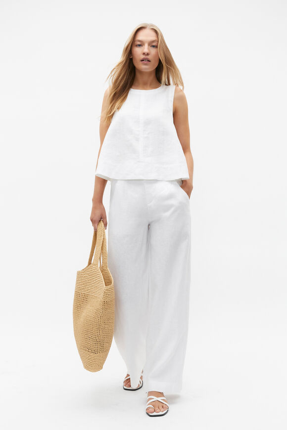 Core Linen Waisted Pant  Whisper White  hi-res