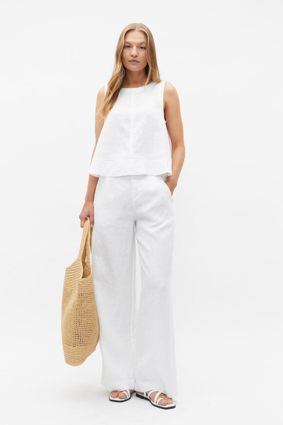 Core Linen Shell Top  Whisper White  hi-res