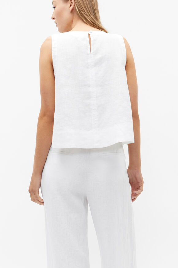 Core Linen Shell Top  Whisper White  hi-res