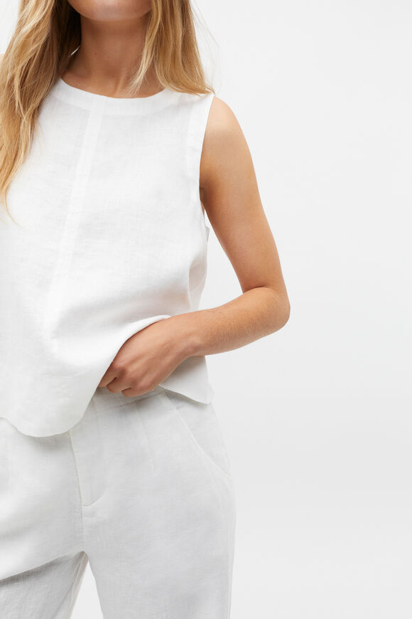 Core Linen Shell Top  Whisper White  hi-res