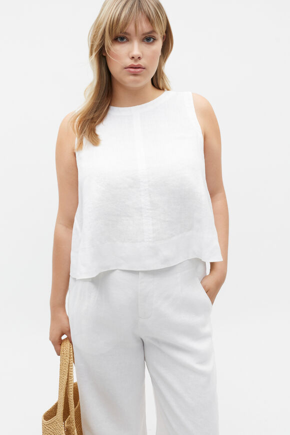 Core Linen Shell Top  Whisper White  hi-res