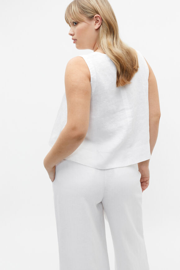 Core Linen Shell Top  Whisper White  hi-res