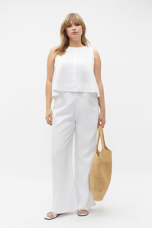 Core Linen Shell Top  Whisper White  hi-res