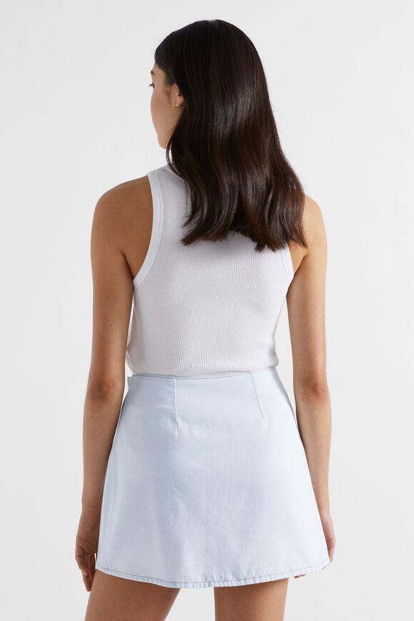 Denim Mini Wrap Skirt  Seafoam Wash  hi-res