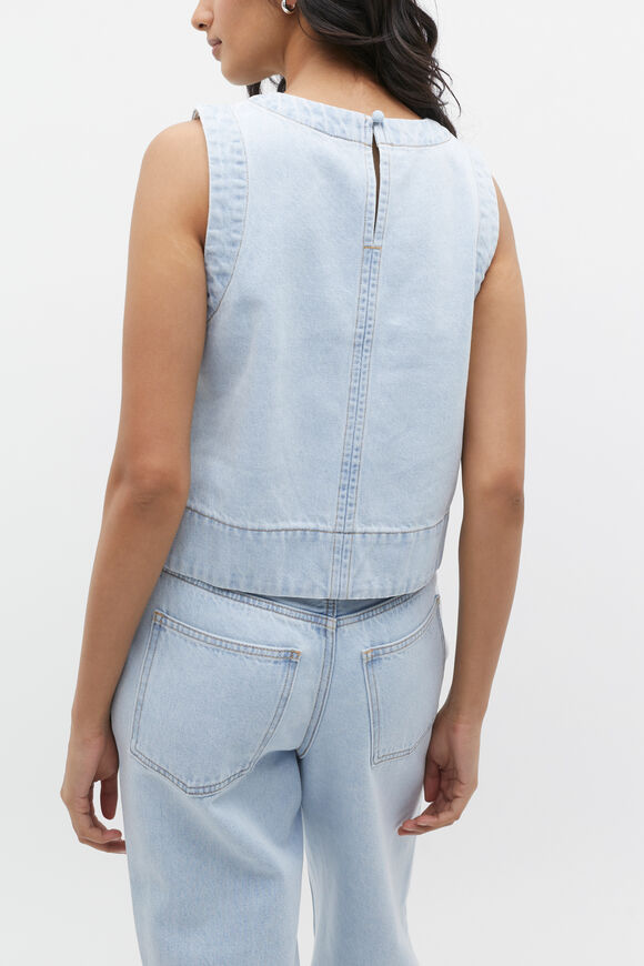 Denim Shell Top  Glacier Denim  hi-res