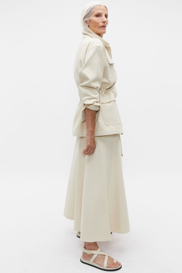 Denim Circle Skirt  Vanilla Cream  hi-res