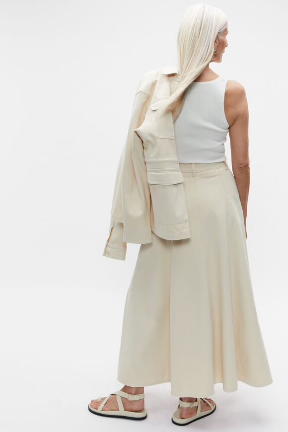 Denim Circle Skirt  Vanilla Cream  hi-res