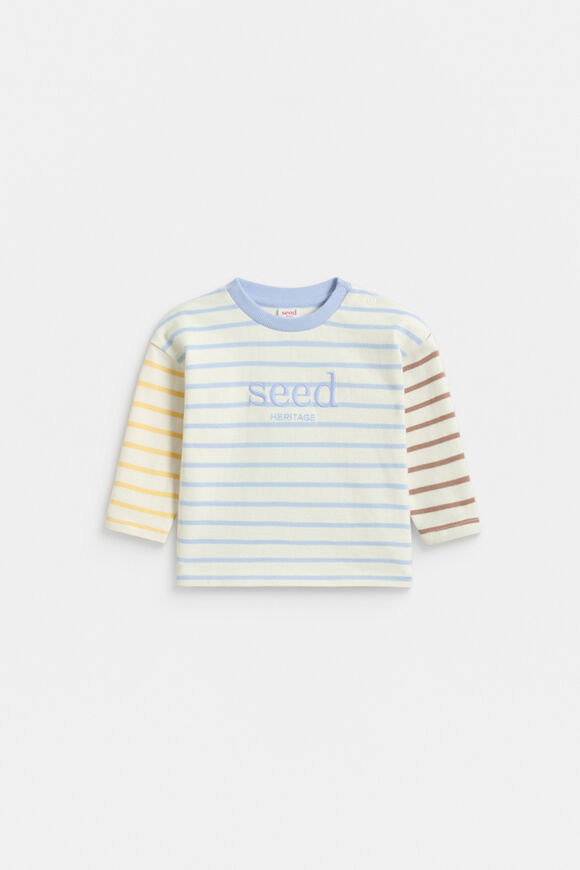 Stripe Logo Rugby Tee  Multi  hi-res