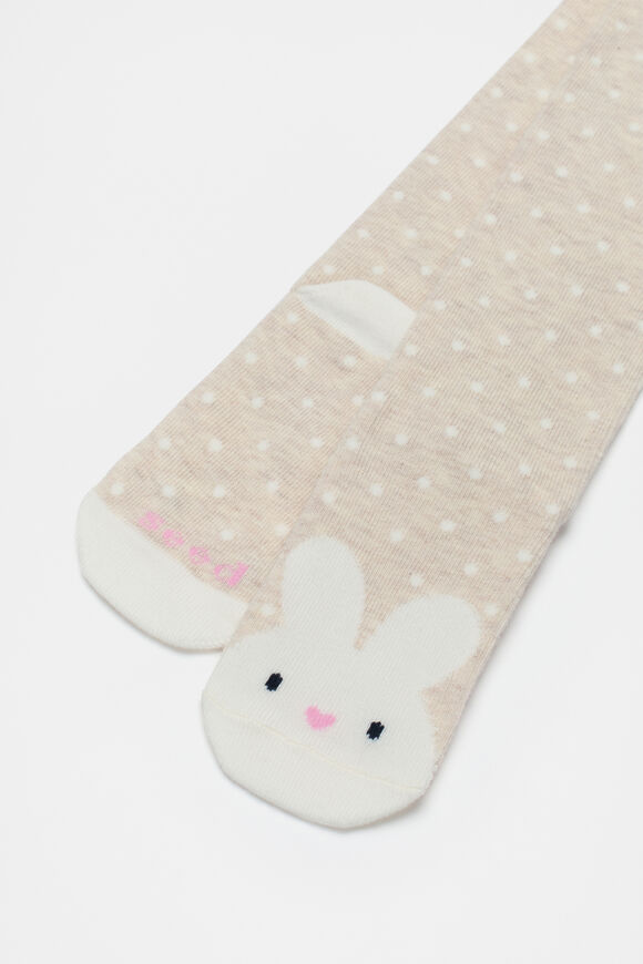 Bunny Spot Knee High Sock  Oat Marle  hi-res