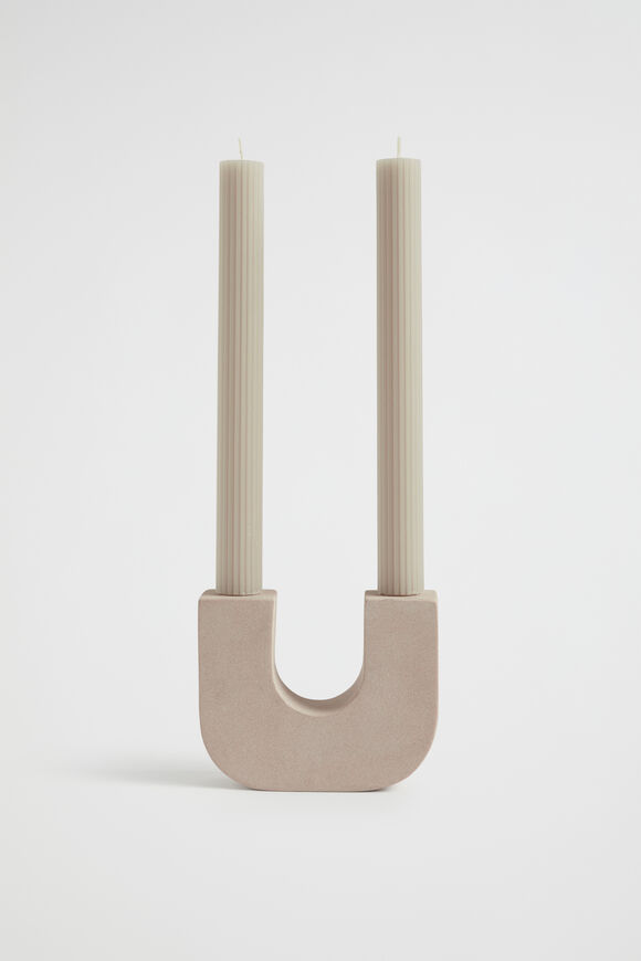 Cleo Twin Candle Holder  Blush  hi-res