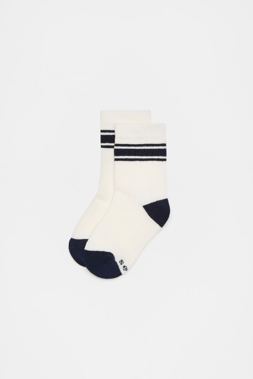 Stripe Rib Sock  Navy