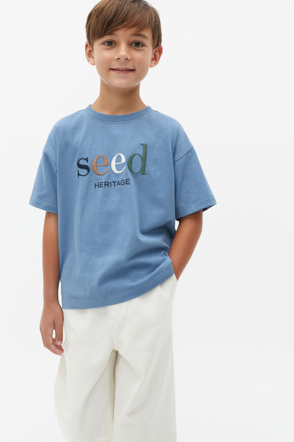 Core Oversized Logo Tee  Washed Blue  hi-res