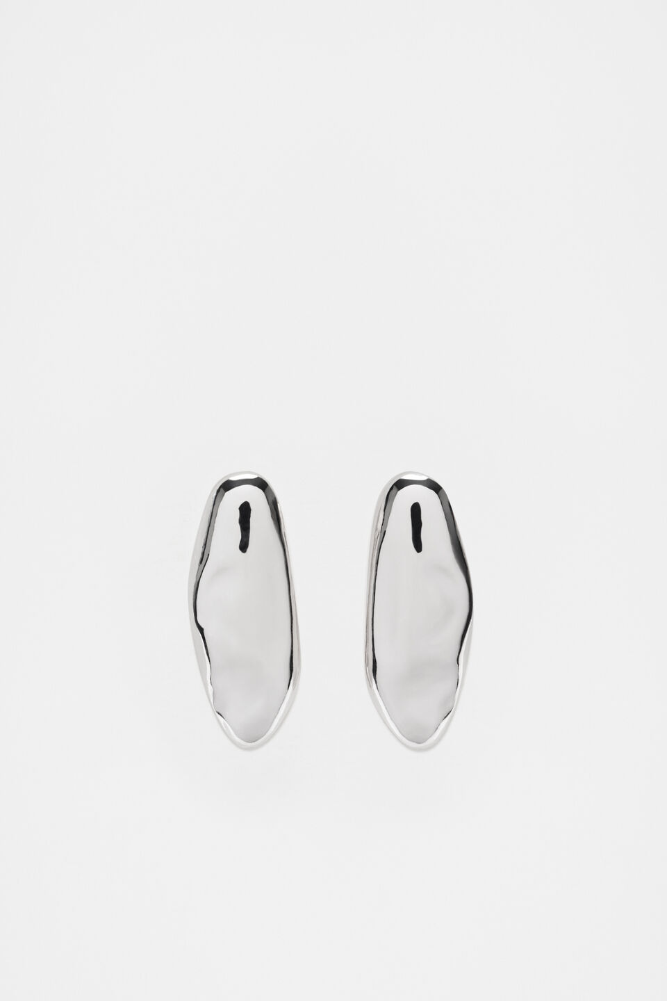Molten Statement Earring  Silver