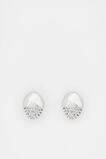 Pave Organic Studs  Silver  hi-res