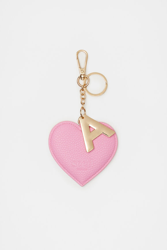 Heart Initial Keyring  A  hi-res
