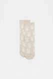 Bunny Yardage Sock  Oat Marle  hi-res